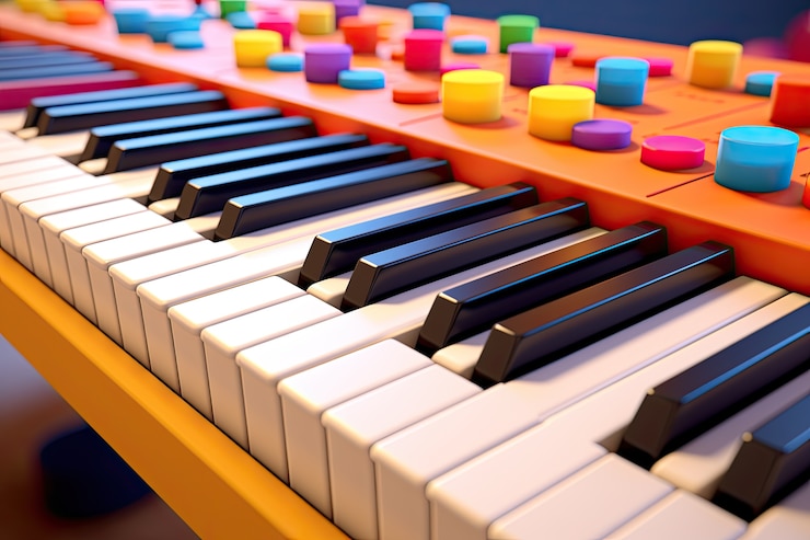 Foto gratuito piano al estilo de las caricaturas