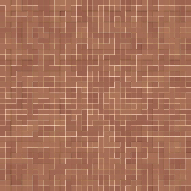 Piedras cerámicas de colores. Mosaico de cerámica abstracto de la textura de Mosiac marrón liso abstracto adornado edificio. Resumen de patrones sin fisuras.