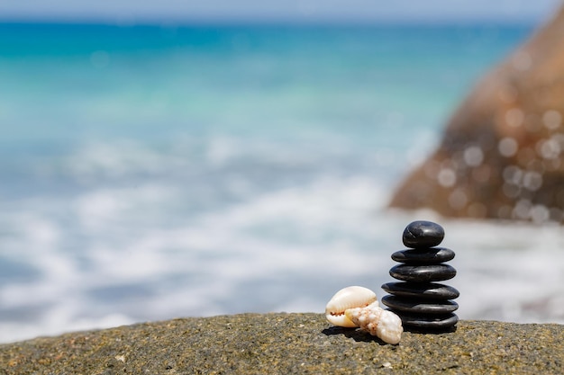 Foto gratuita piedras en la playa