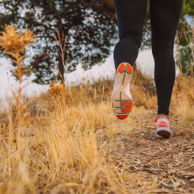 Foto gratuita piernas corriendo en el campo