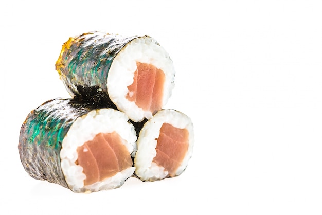 Piezas de sushi amontonadas