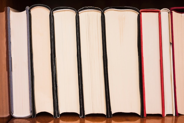 Pila de libros en una librería