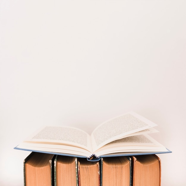 Pila de libros en una librería