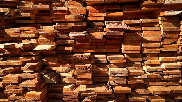 Foto gratuita pila de madera muy ordenada