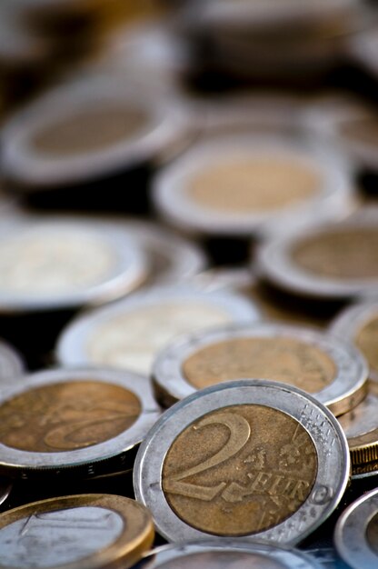 Pila de monedas de euro