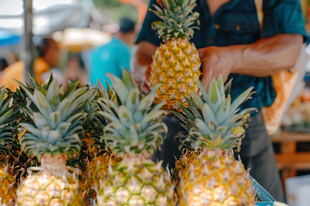 Foto gratuita piñas listas para la venta