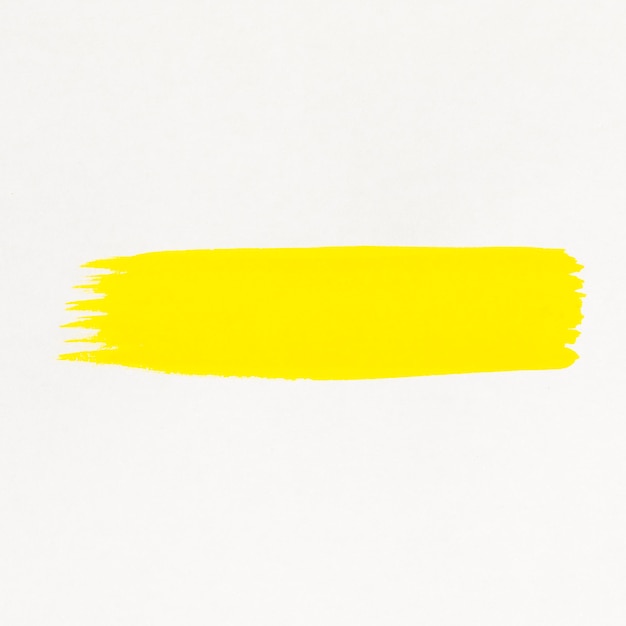 Pincel amarillo línea acuarela pintada