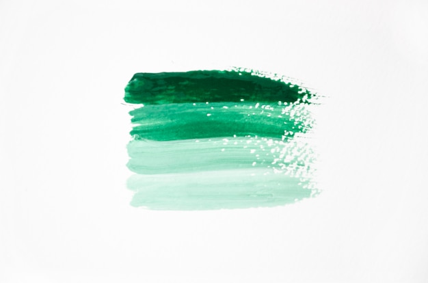 Pinceladas de color verde sobre fondo blanco