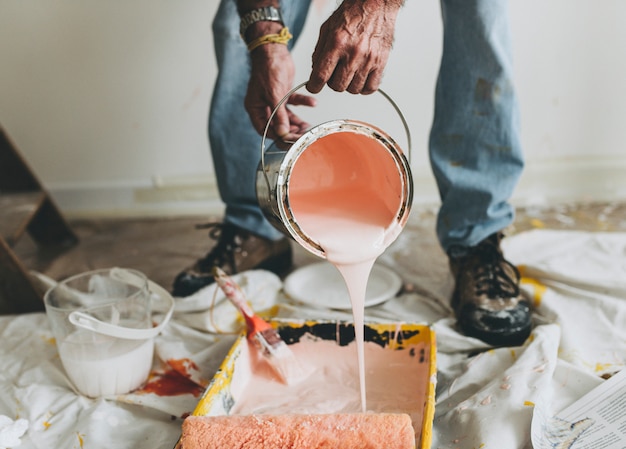 pintando las paredes de rosa