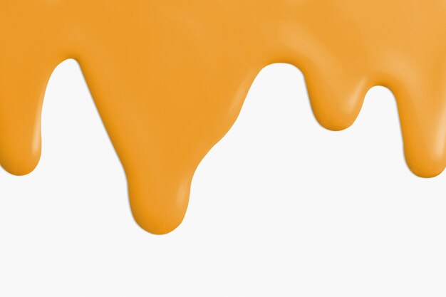 Pintura acrílica que gotea en amarillo mostaza