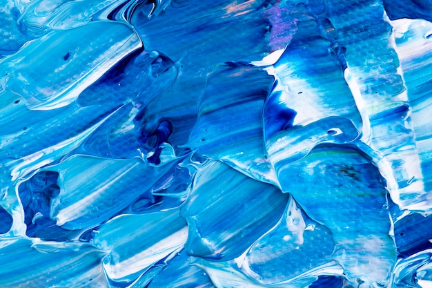 Pintura azul con textura de fondo estética DIY arte experimental.