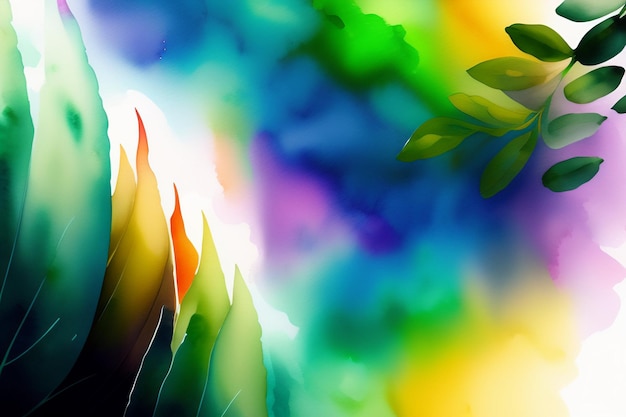 Foto gratuita una pintura colorida de un arco iris con la palabra arco iris en él