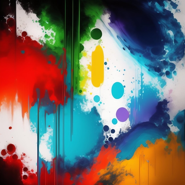 Una pintura colorida con un fondo negro que dice arcoiris
