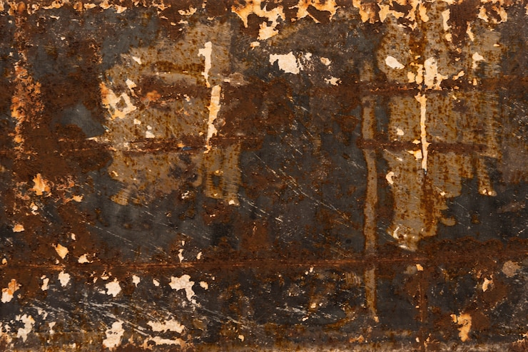 Foto gratuito pintura descascarada en un viejo piso de madera