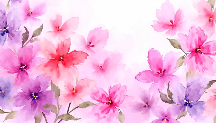 Foto gratuito pintura floral en acuarela