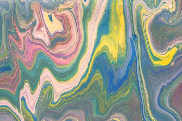 Pintura fluida de acrílico fluido colorido