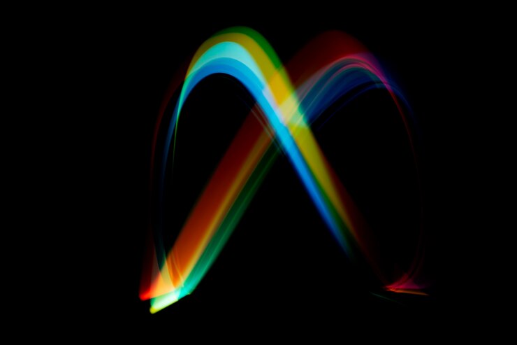 Foto gratuito pintura de luz abstracta en la oscuridad