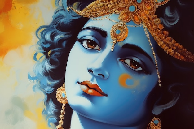 Foto gratuita pintura que representa a krishna