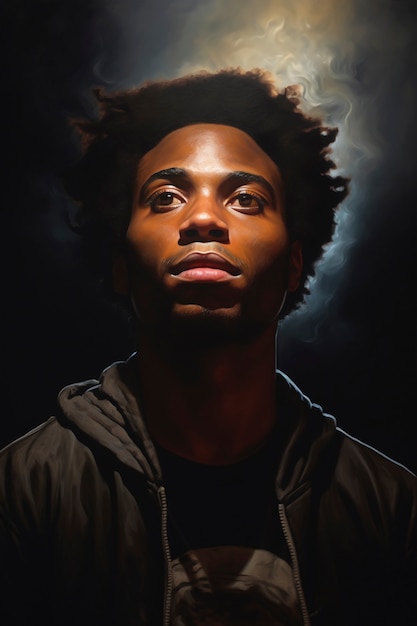Pintura del retrato de un hombre