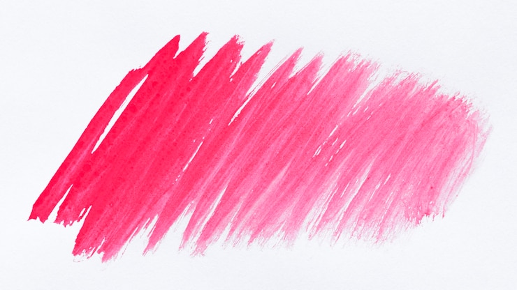 Foto gratuito pintura rosa sobre fondo blanco.