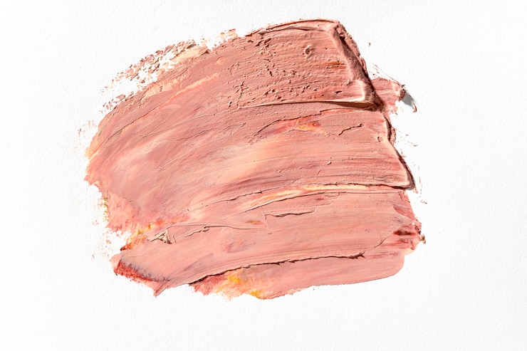 Foto gratuito pintura rosa sobre fondo blanco.