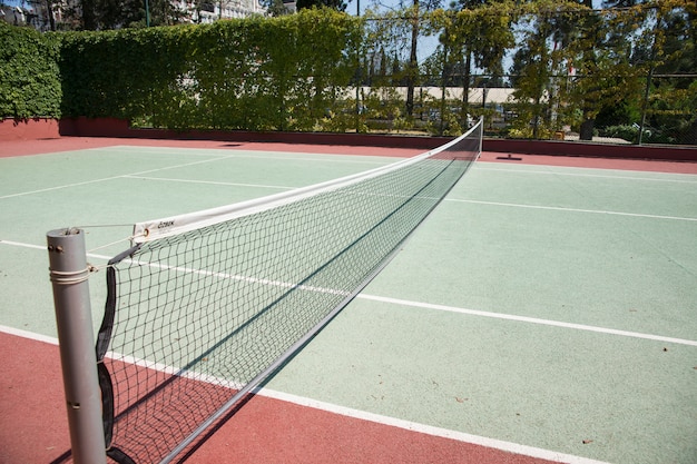 Foto gratuita pista de tenis con red