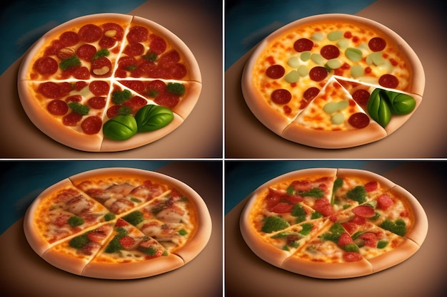 Foto gratuita una pizza con diferentes ingredientes