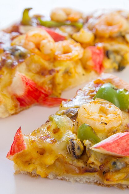 Pizza con mariscos