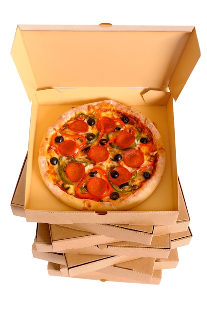 Foto gratuita pizza con peperoni