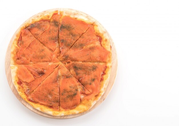 Pizza de salmón ahumado