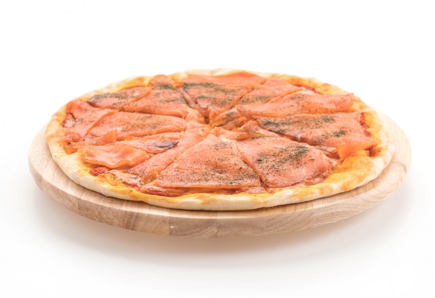 Pizza de salmón ahumado