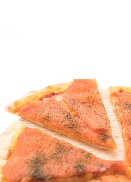 Pizza de salmón ahumado