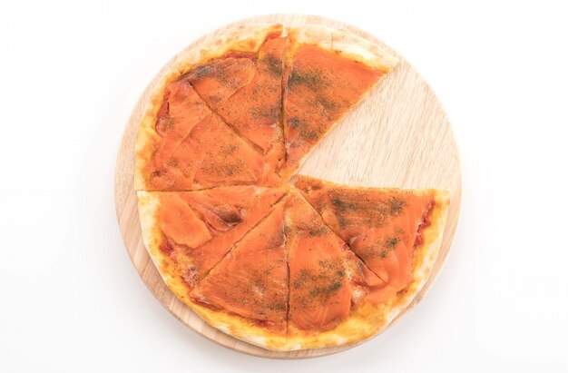 Pizza de salmón ahumado