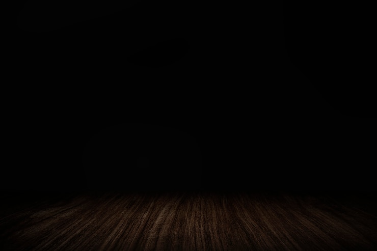 Photo Gratis plain dark black wall with wooden plank product background