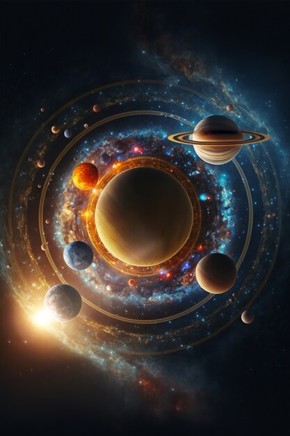 Planetas del sistema solar en el universo