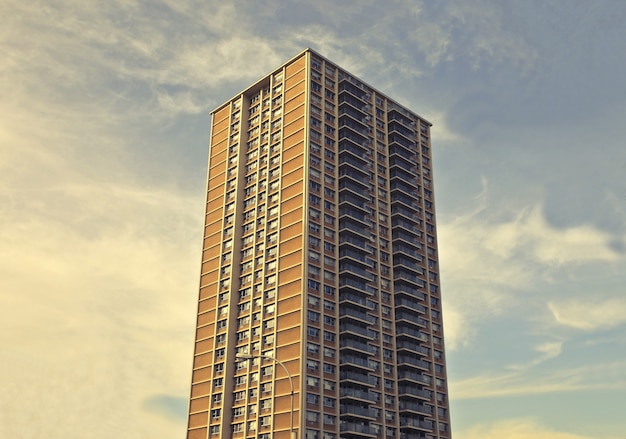 Plano de un edificio alto de gran altura