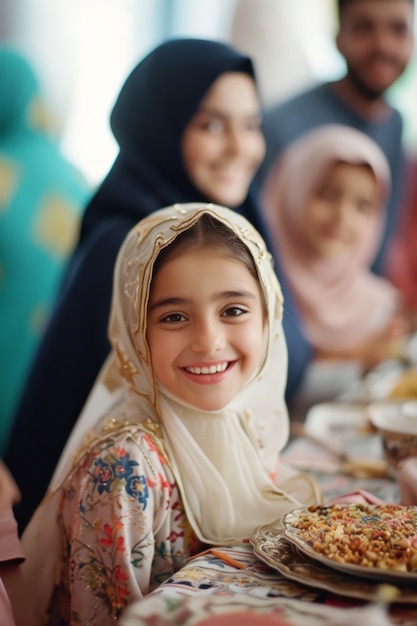 Plano medio personas celebrando eid al-fitr