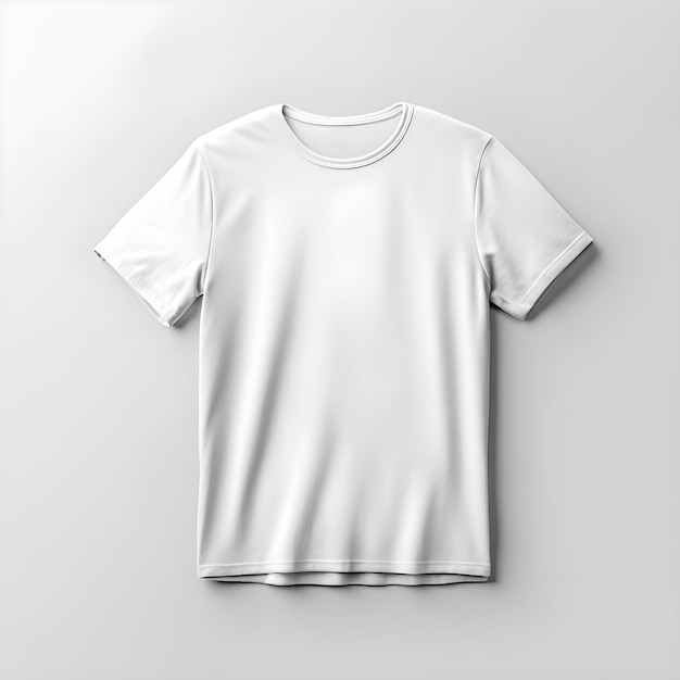 plantilla de camiseta blanca en blanco sobre fondo gris