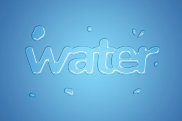 Plantilla de efecto de texto en relieve de gelatina psd editable