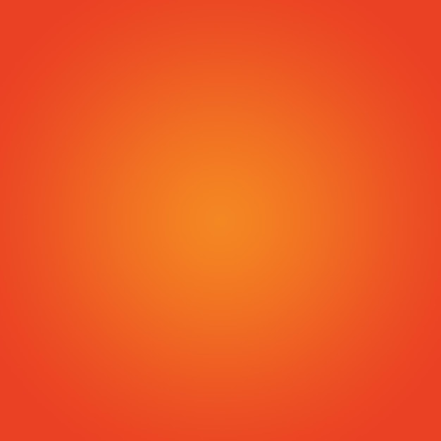 Plantilla web de estudio de diseño de diseño de fondo naranja abstracto Informe comercial con color degradado de círculo suave