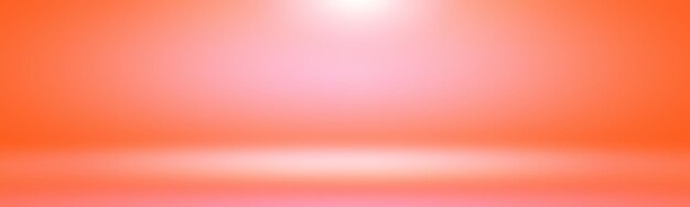 Plantilla web de estudio de diseño de diseño de fondo naranja abstracto Informe comercial con color degradado de círculo suave