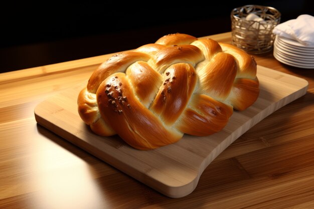 Plato de challah en 3d para Hanukkah