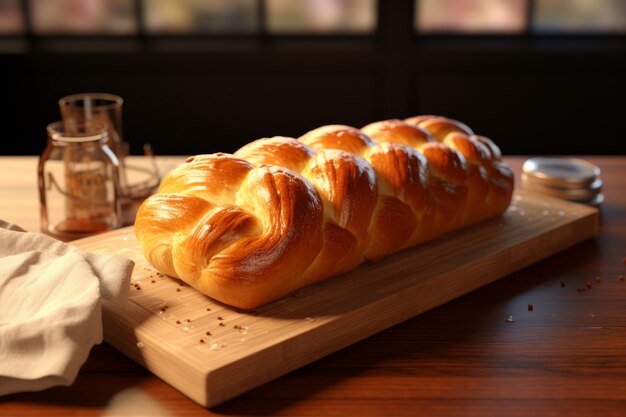 Plato de challah en 3d para Hanukkah