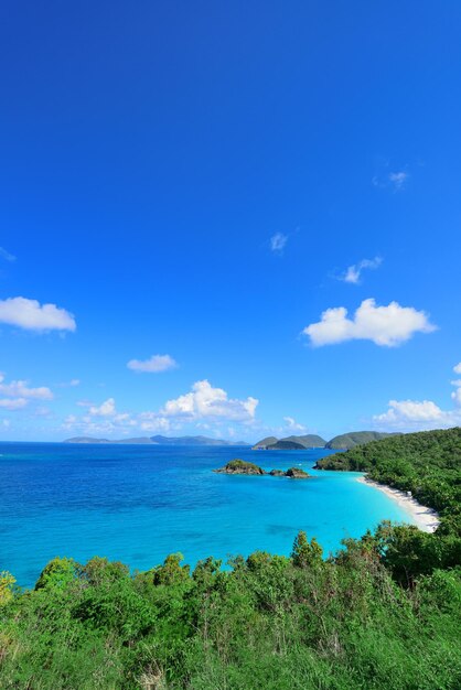 Playa colorida en St John, Virgin Island.
