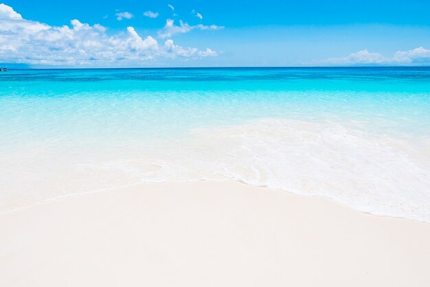 Playa idílica en un día fantástico