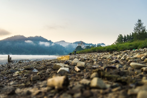 Playa en el lago Czorsztyn