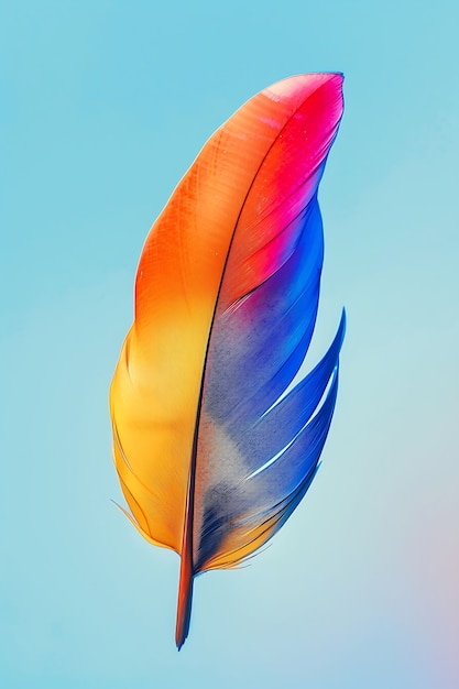 Pluma aislada en el estudio