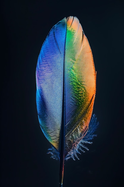 Pluma aislada en el estudio