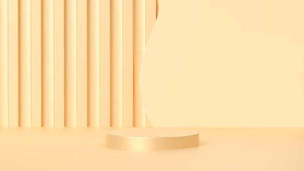 Podio naranja y fondo abstracto mínimo para halloween d que representa el escenario de forma geométrica para aw