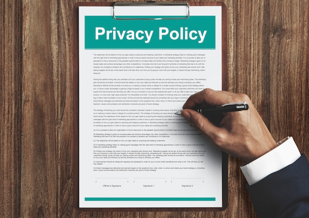 Política de privacidad documentos de servicio términos de uso concepto